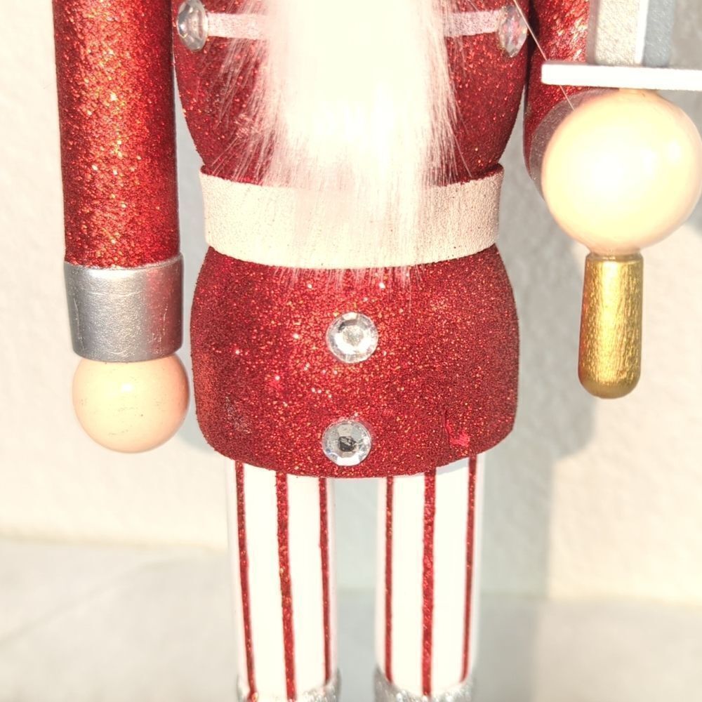 14" Wooden Nutcracker Glittering Soldier Santa Claus! Price Firm! - Picture 14 of 15